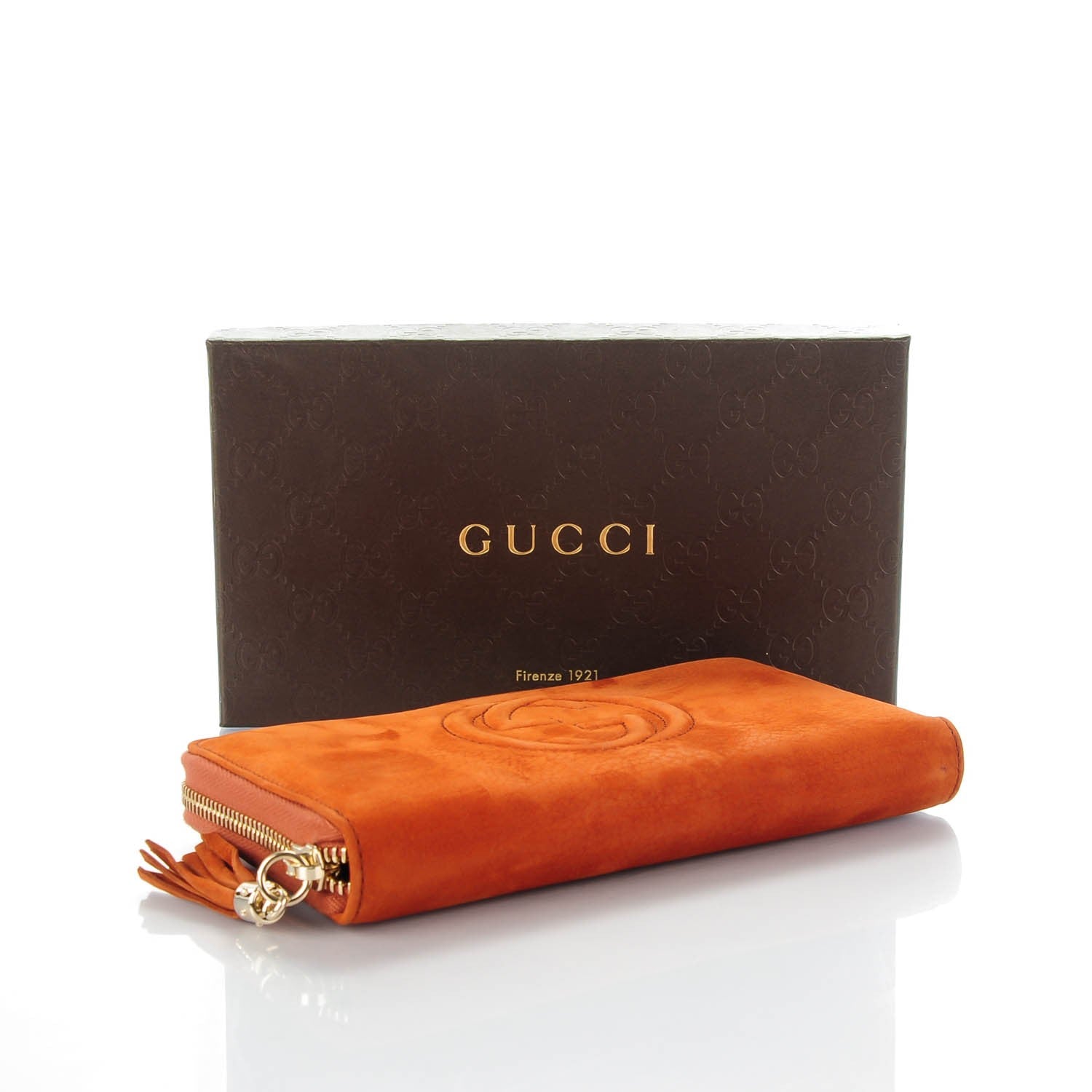 Gucci Vitello Range Soho Zip Around Wallet Old Whisky 4 of 7