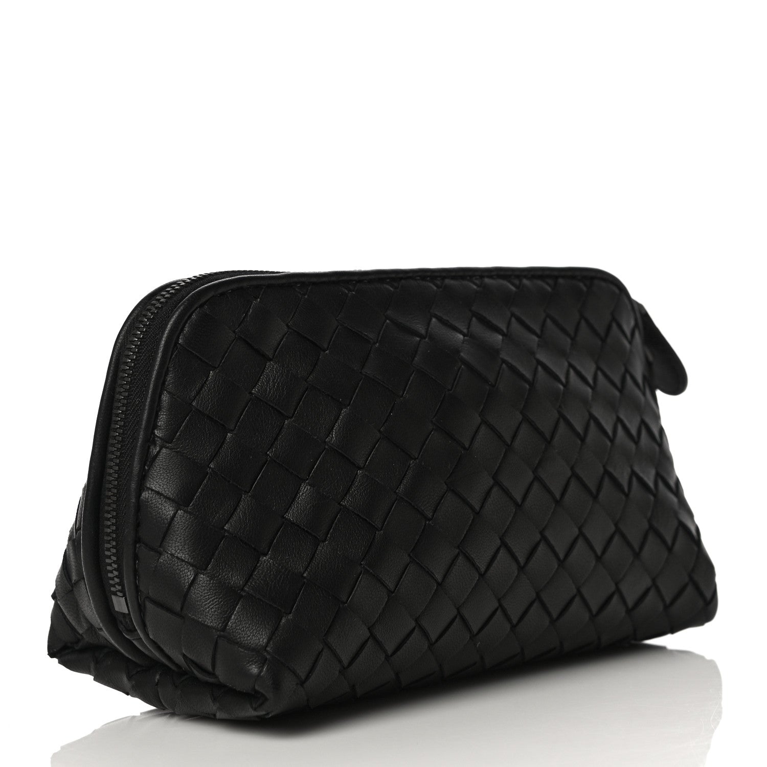 Bottega Veneta Nappa Intrecciato Cosmetic Case Black 3 of 12