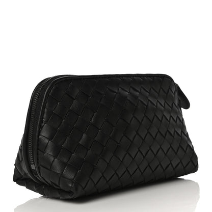 Bottega Veneta Nappa Intrecciato Cosmetic Case Black 3 of 12