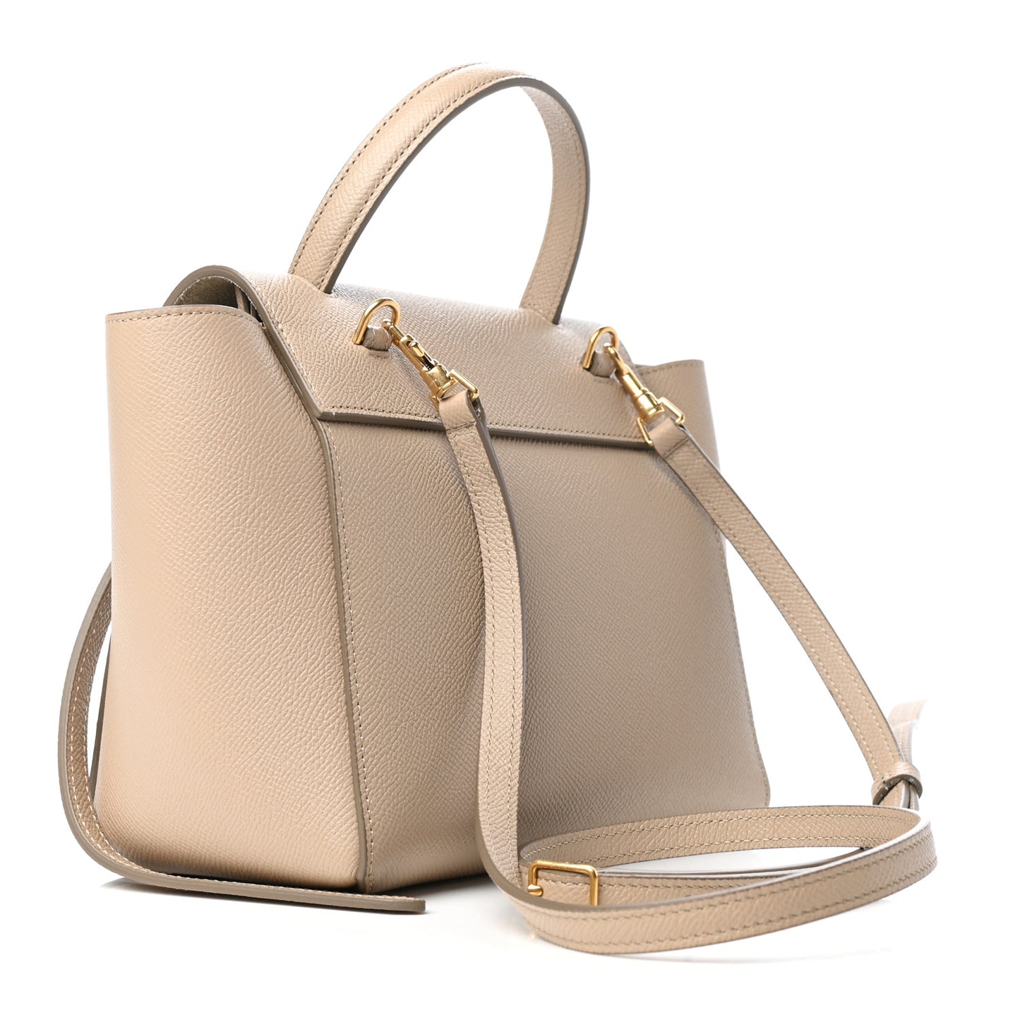 Grained Calfskin Nano Belt Bag Light Taupe