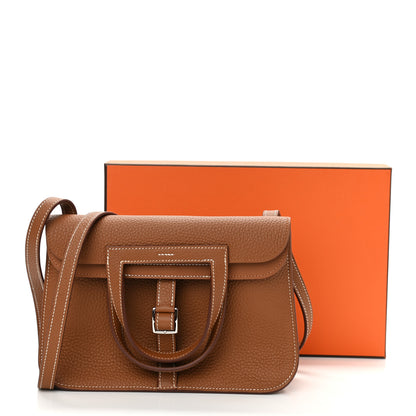 Hermes Taurillon Clemence Halzan 25 Gold 10 of 10