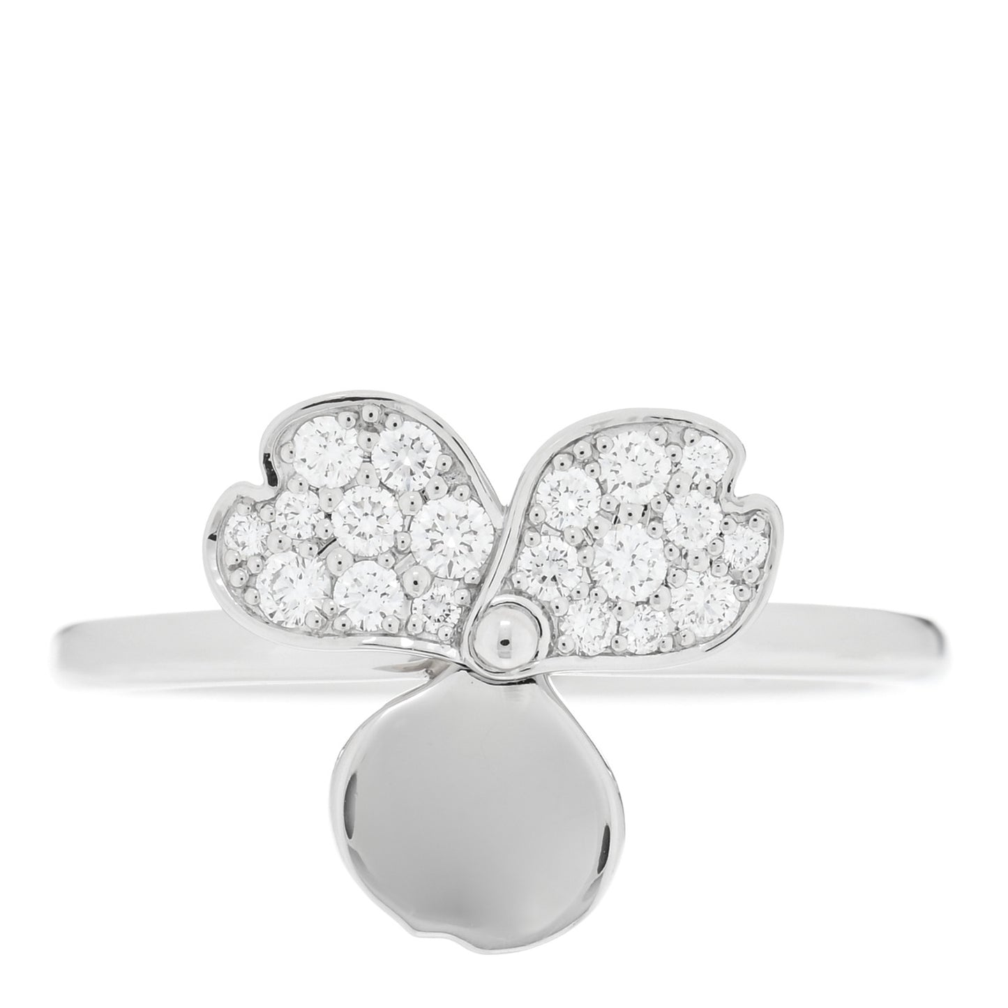 Platinum Diamond Paper Flowers Ring 51 5.75