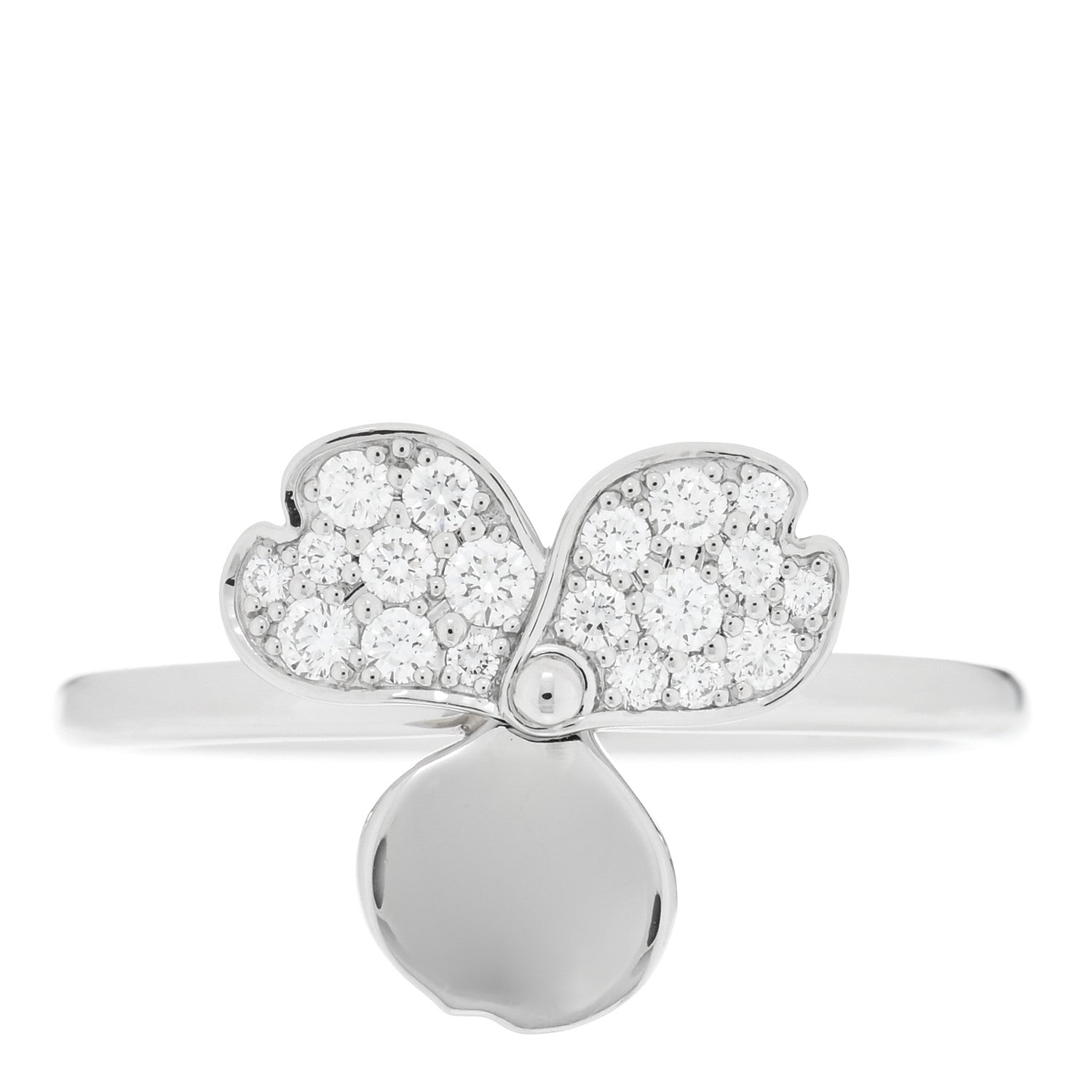 Tiffany Platinum Diamond Paper Flowers Ring 51 5.75 1 of 4