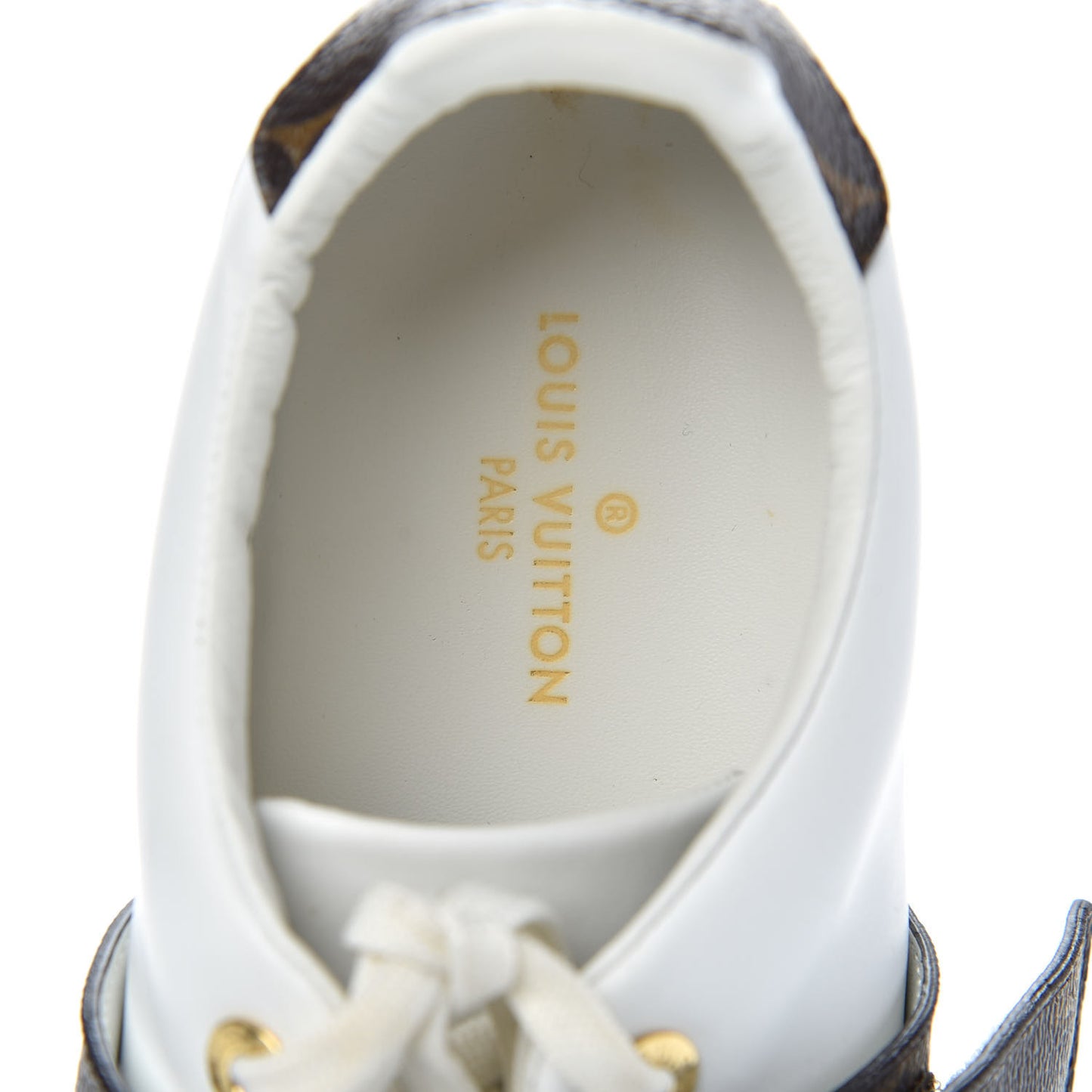 Calfskin Monogram Frontrow Sneakers 37.5 White