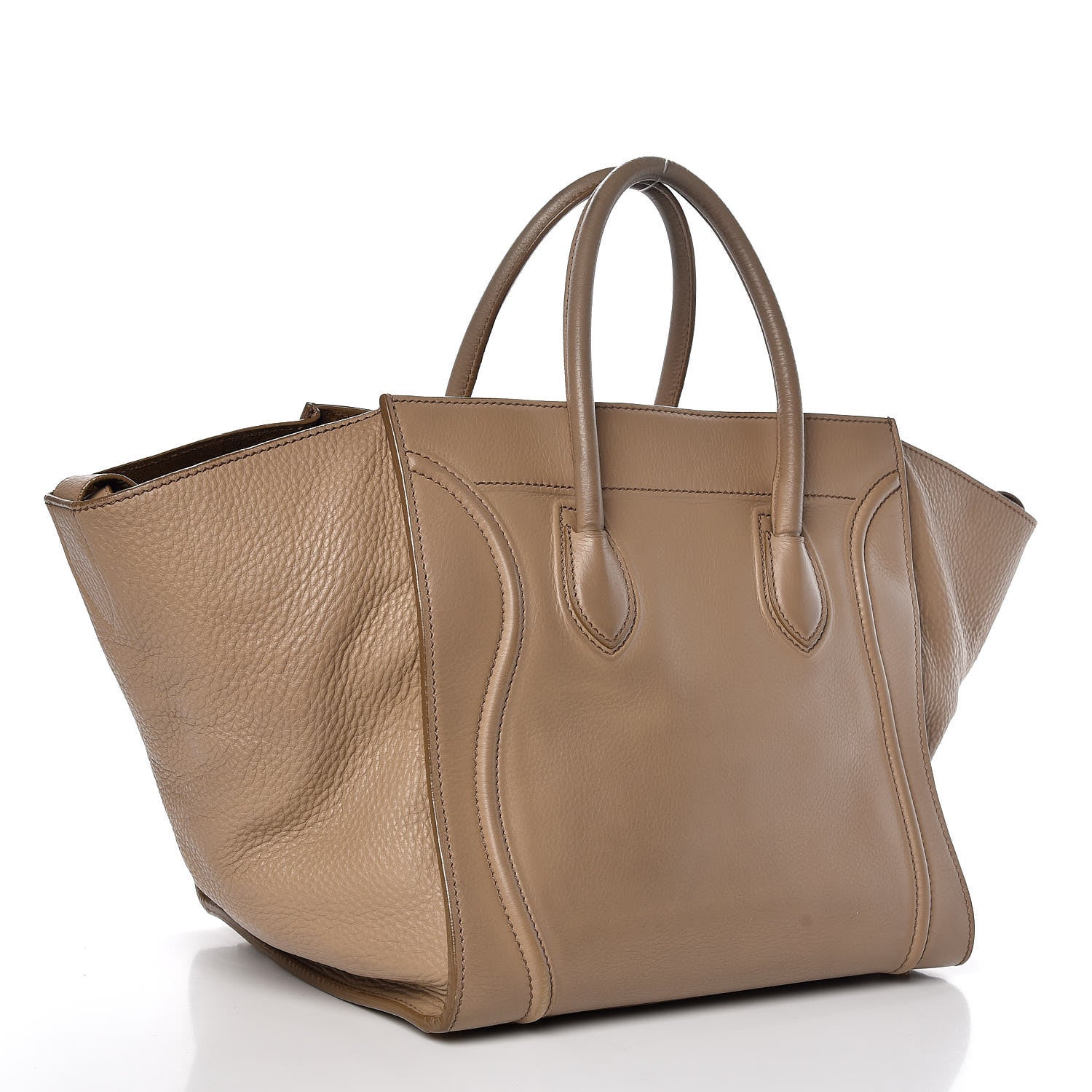 Celine Supple Calfskin Medium Phantom Luggage Beige 3 of 8