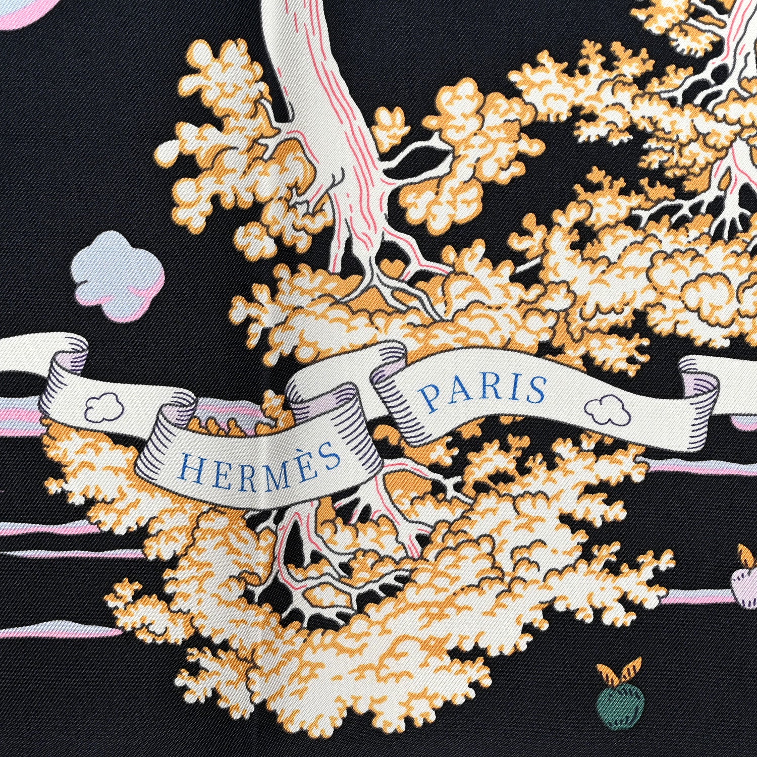 Hermes Silk Sur Mon Nuage Scarf 90 Bleu Black Mauve Multicolor 3 of 6
