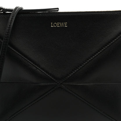 Loewe Shiny Calfskin Puzzle Fold Pouch Black 8 of 10