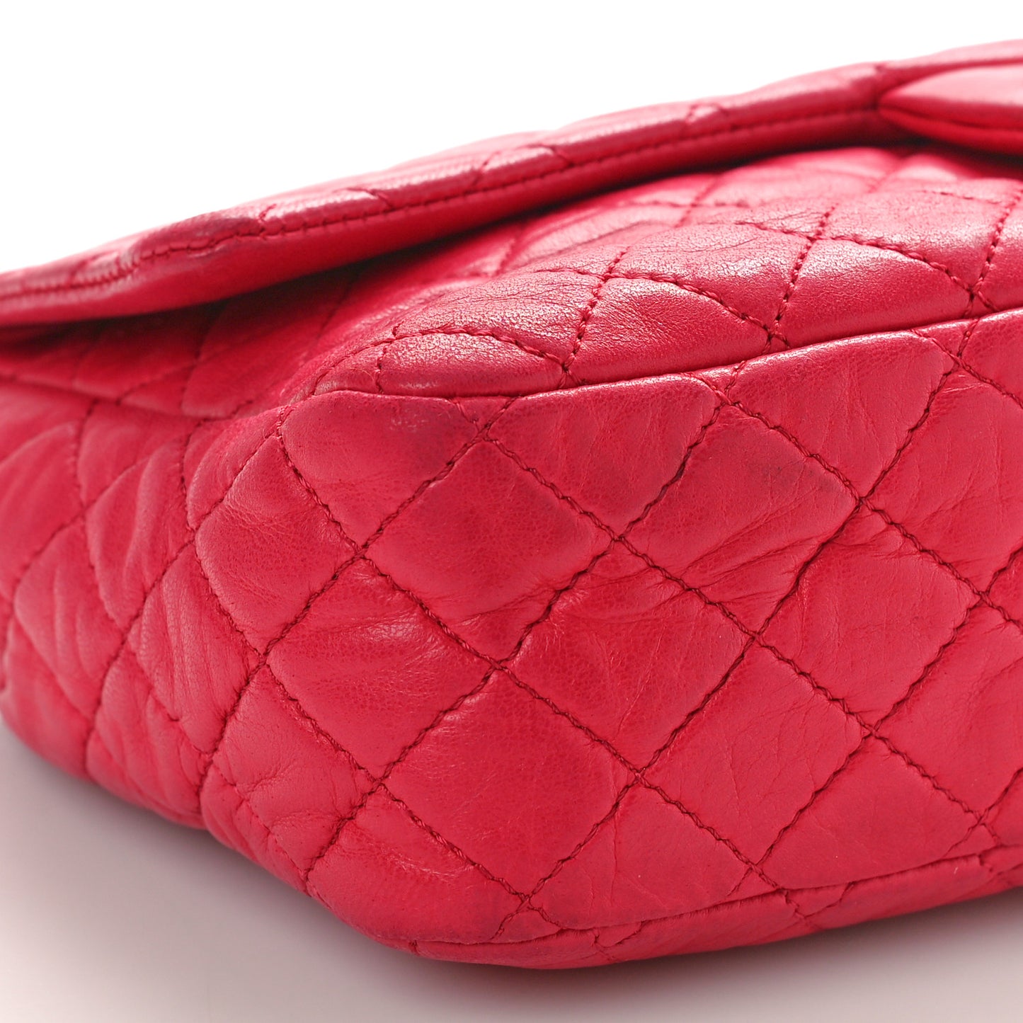 Lambskin Quilted Valentine Charms Medium Flap Red