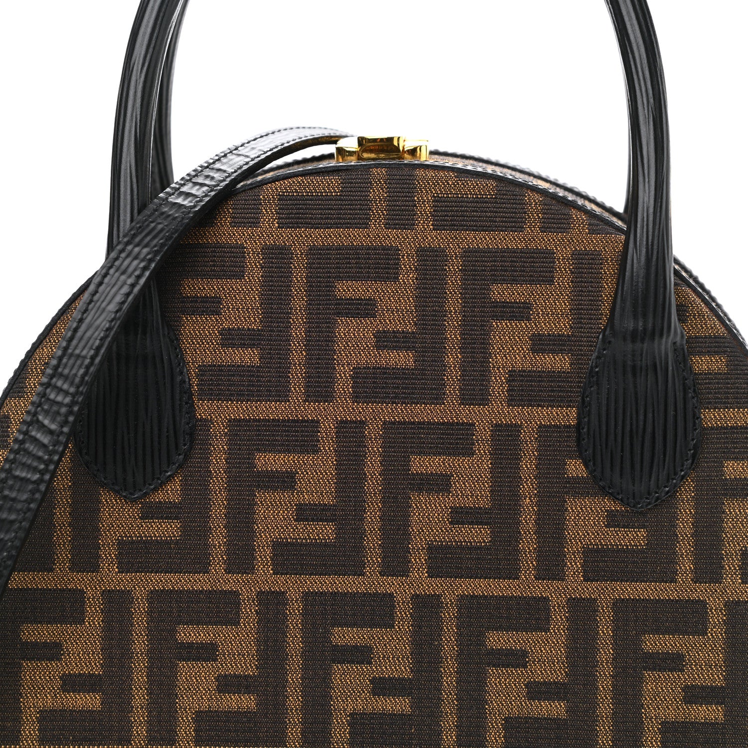 Fendi Zucca Calfskin Box Bag Tobacco Black 7 of 9