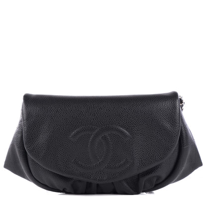 Chanel Caviar Half Moon Wallet on Chain WOC Dark Grey 1 of 8
