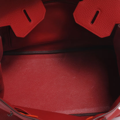 Hermes Taurillon Clemence Birkin 35 Rouge 11 of 12