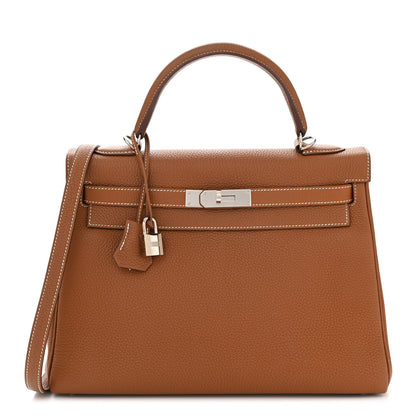 Hermes Togo Kelly Retourne 32 Gold 1 of 11