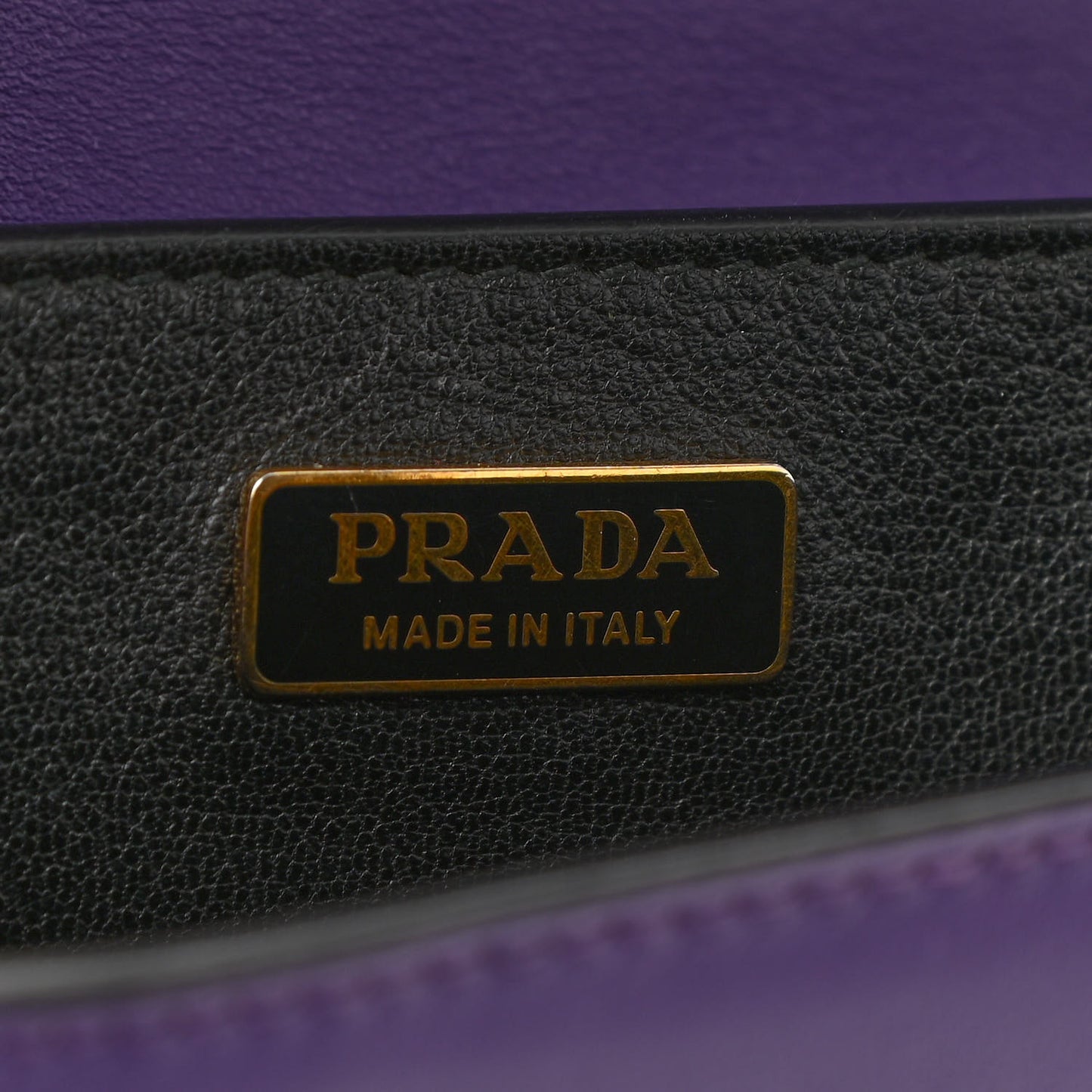 City Calfskin Saffiano Cahier Bag Purple Black
