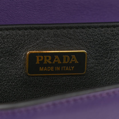 Prada City Calfskin Saffiano Cahier Bag Purple Black 6 of 10