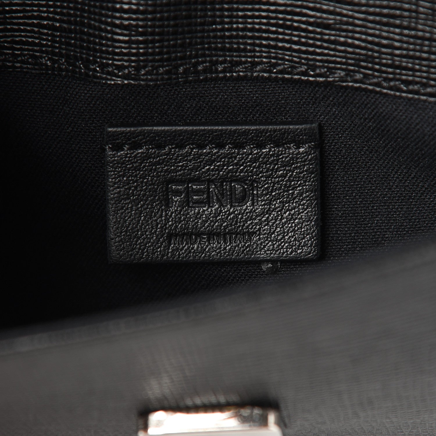 Fendi Vitello Elite Mink Fur Studded Karlito Tube Wallet on Chain Black 6 of 10