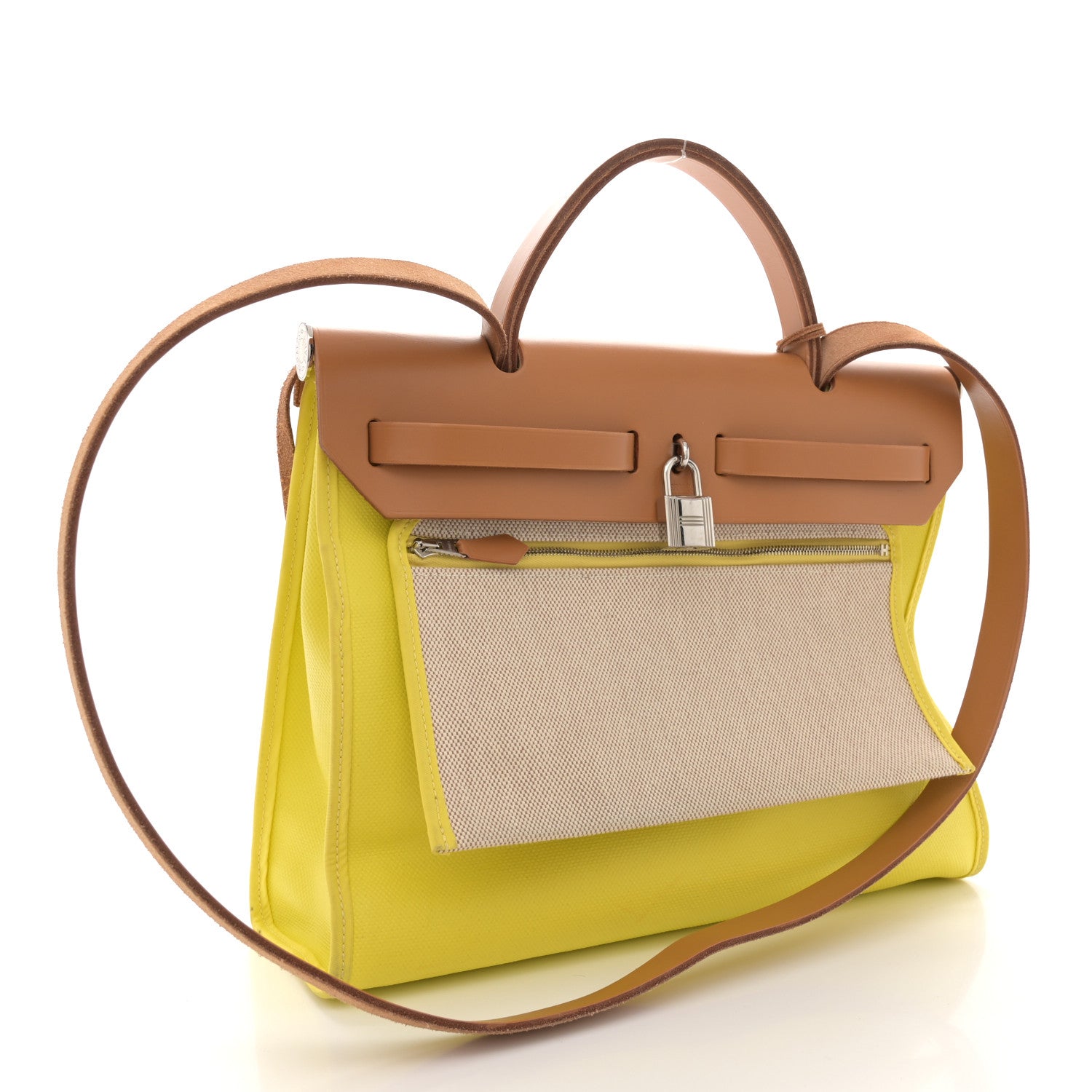Hermes Toile Vache Hunter Herbag Zip 31 PM Soufre 4 of 18