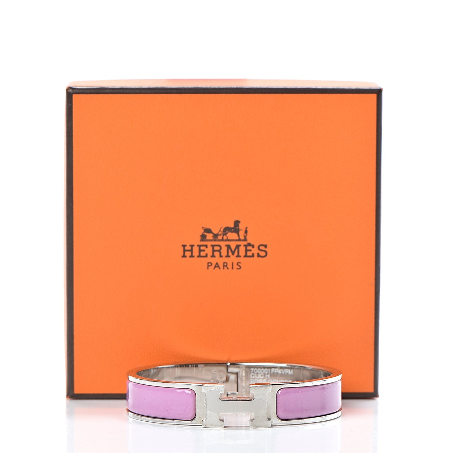Enamel Narrow Clic Clac H Bracelet PM Rose Cendre