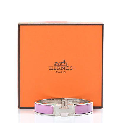 Hermes Enamel Narrow Clic Clac H Bracelet PM Rose Cendre 6 of 6