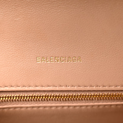 Balenciaga Grained Calfskin Small Hourglass Top Handle Bag Nude Beige 6 of 10