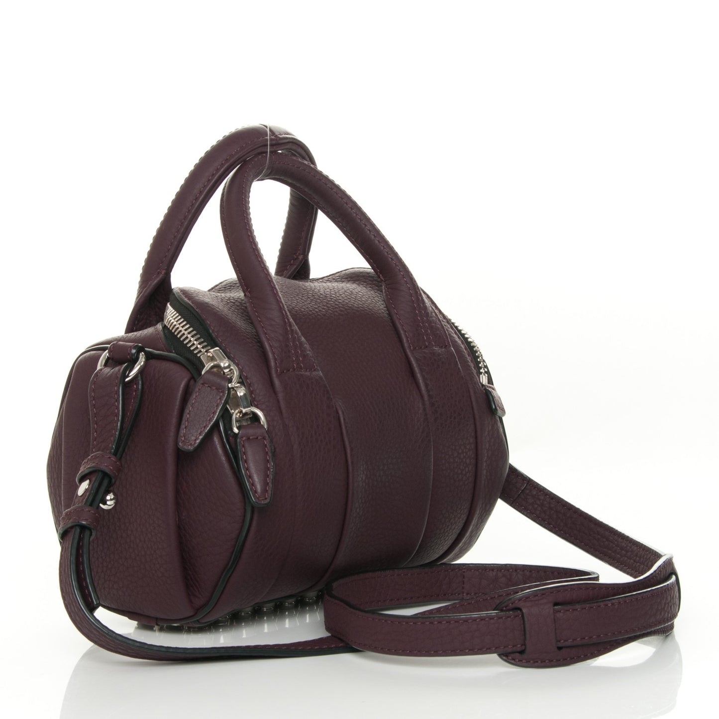 Pebbled Calfskin Mini Rockie Matte Oxblood
