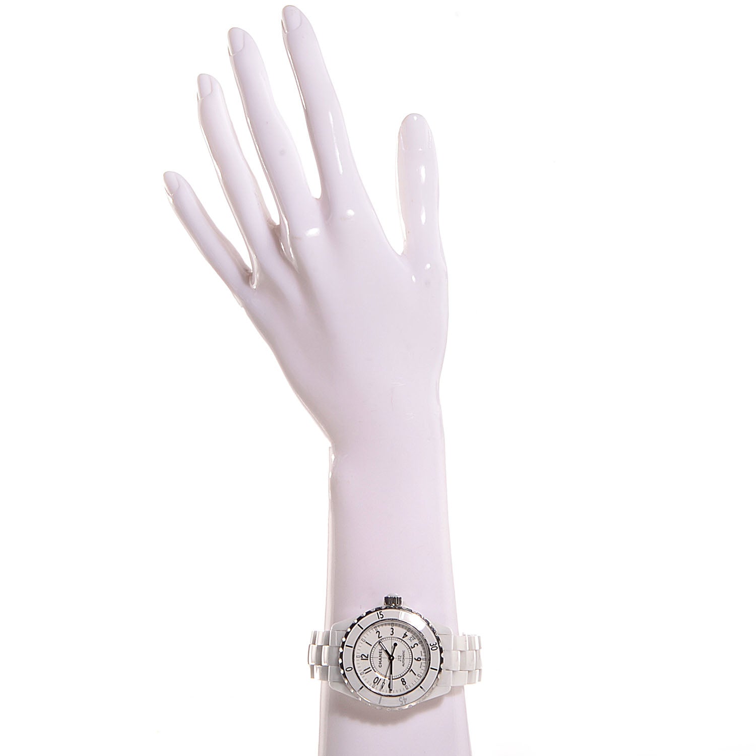 Chanel Stainless Steel Ceramic 38mm J12 Automatic Watch White 2 of 7