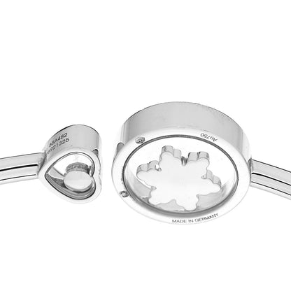 Chopard 18K White Gold Diamond Happy Snowflakes Bangle Bracelet 4 of 5