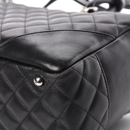 Chanel Calfskin Quilted Large Cambon Bowler Black 10 of 13