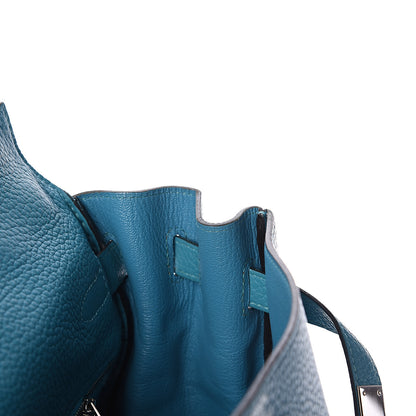 Hermes Taurillon Clemence Kelly Retourne 35 Bleu Izmir 9 of 33