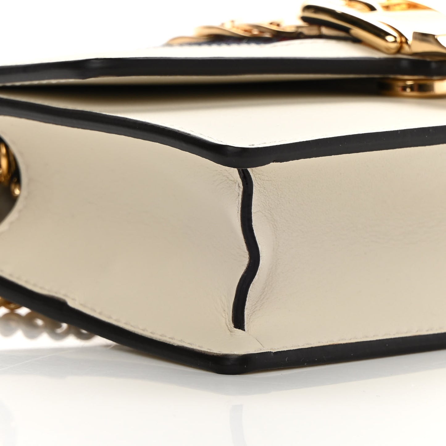Calfskin Super Mini Sylvie Chain Shoulder Bag White