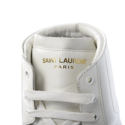 Saint Laurent Nappa Wolly High Top Sneakers 37.5 Optique White 9 of 9