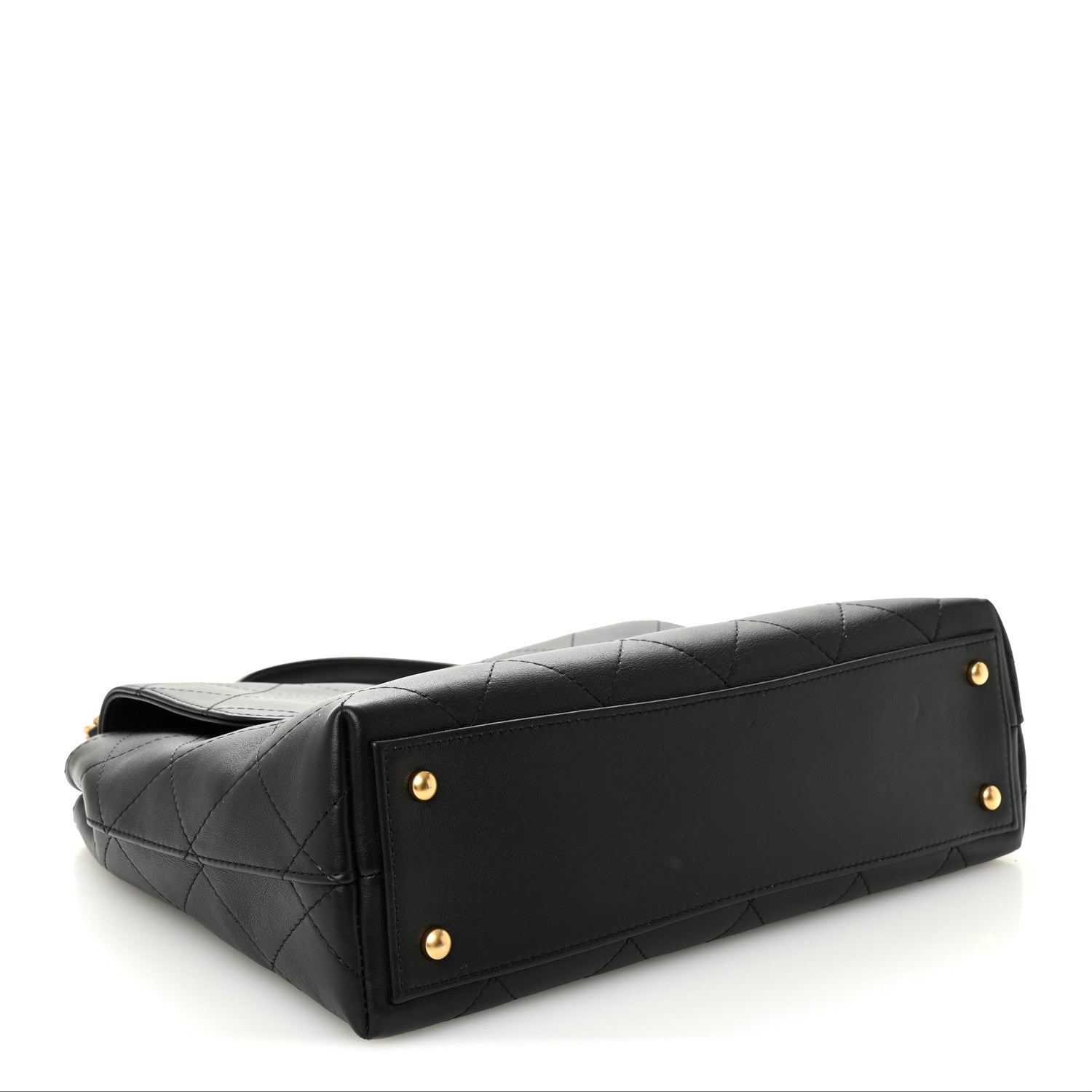 Chanel Calfskin Stitched Large Top Handle Flap Black 4 of 10