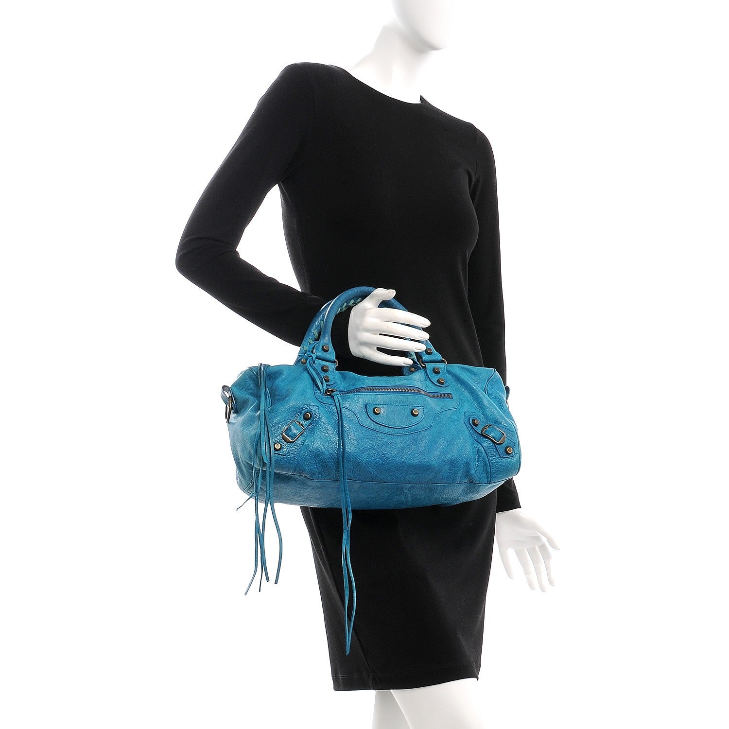 Balenciaga Chevre Classic Hardware Twiggy Aquamarine 3 of 17