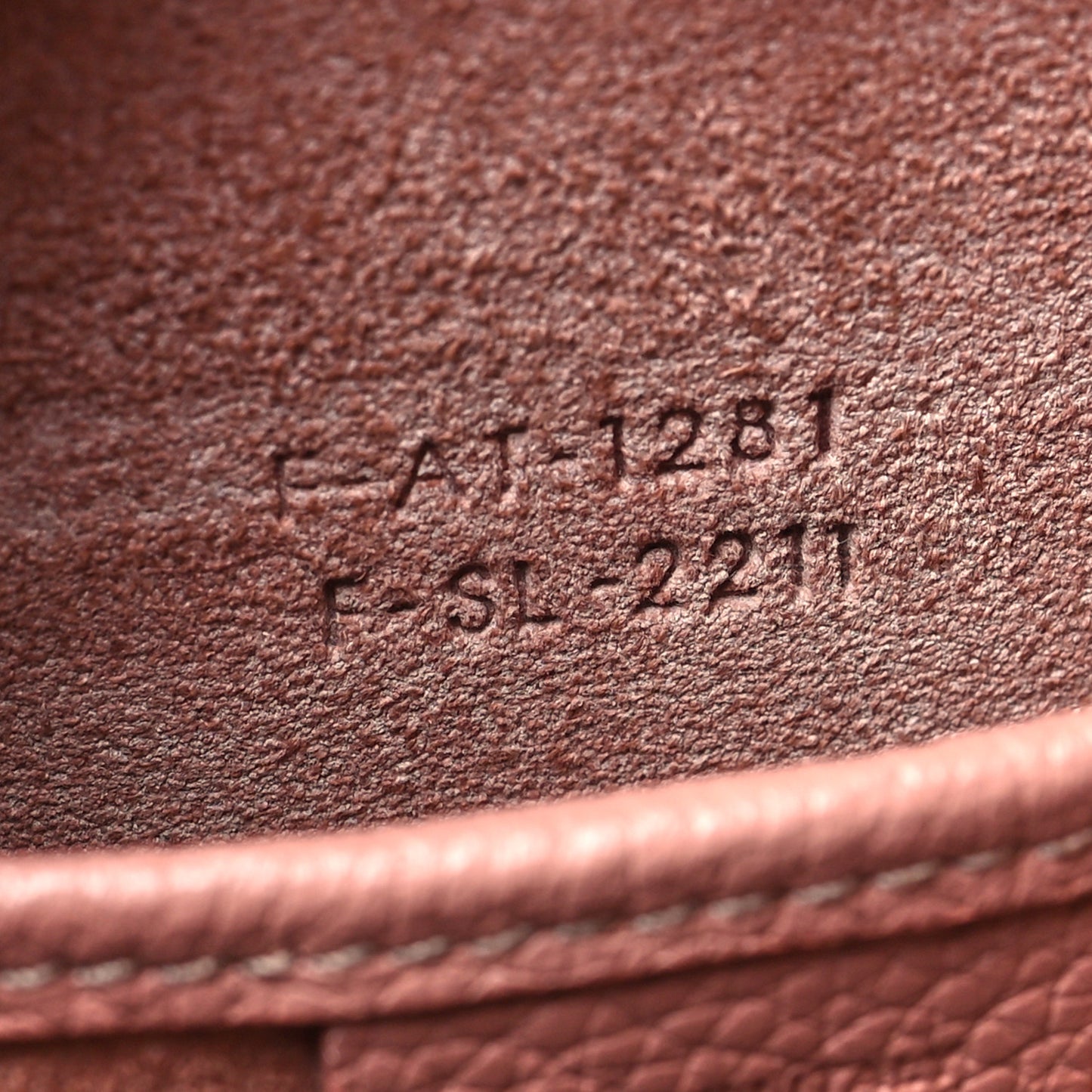 Drummed Calfskin Nano Luggage Antique Rose