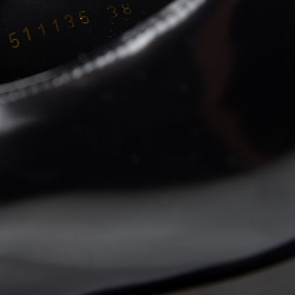 Saint Laurent Patent Calfskin Montaigne 25 Uniform 38 Black 10 of 11