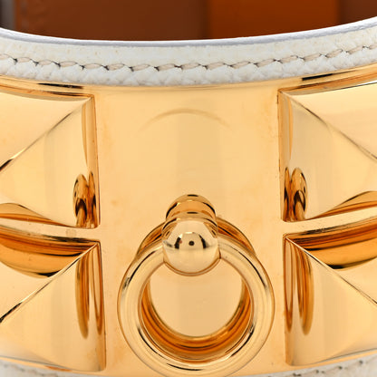Hermes Epsom Collier de Chien CDC Bracelet T2 White 9 of 11