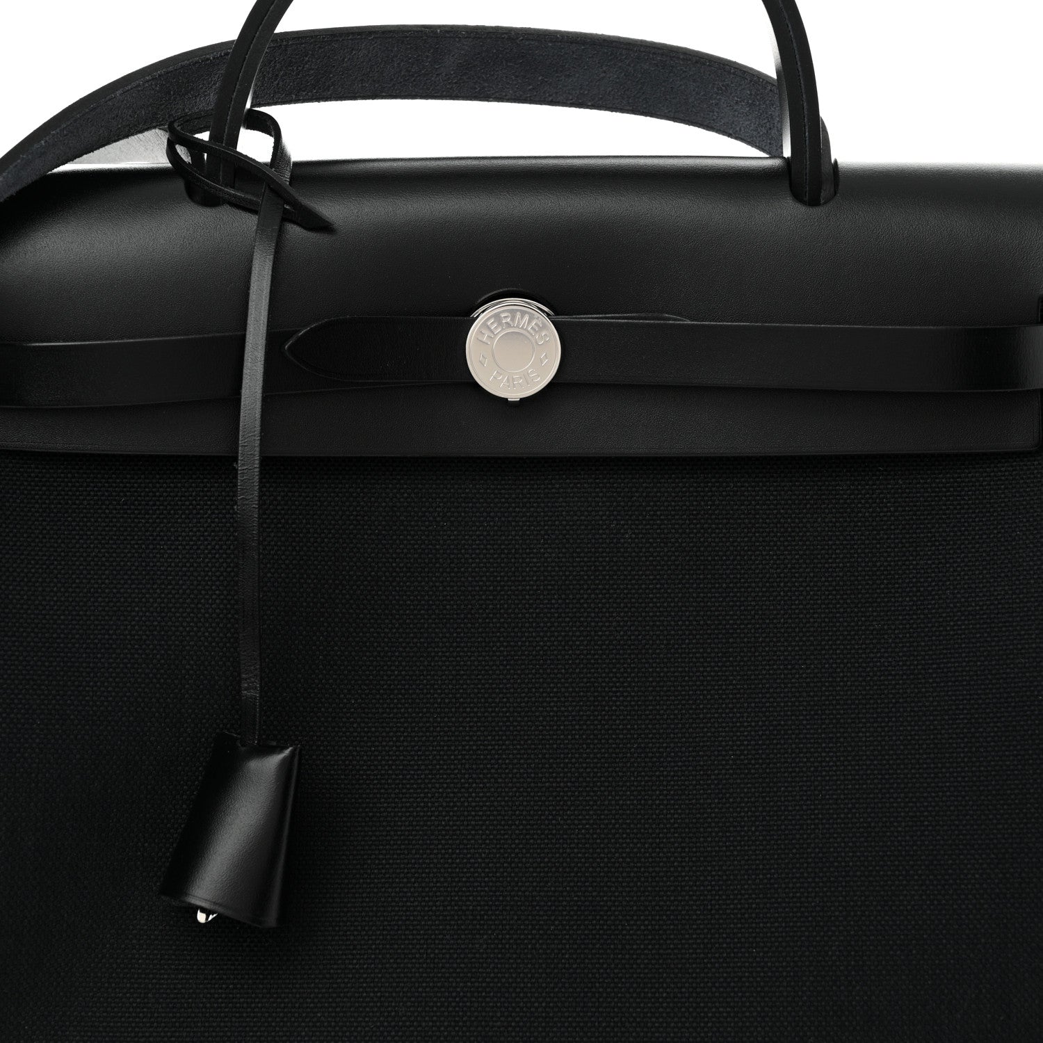 Hermes Military Toile Vache Hunter Herbag Zip Retourne 31 PM Black 8 of 11