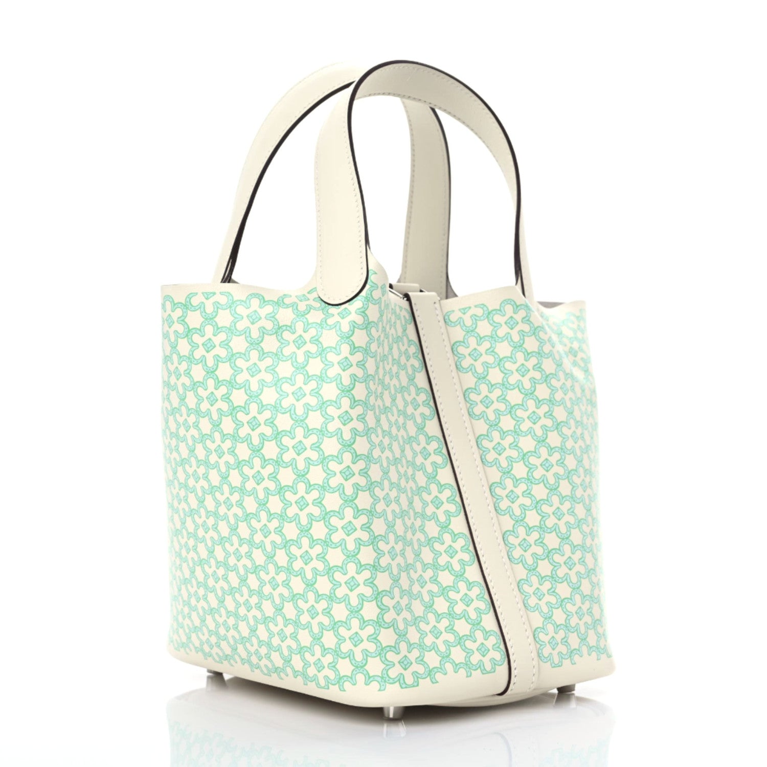 Hermes Swift Lucky Daisy Picotin Lock 18 PM Nata Vert 3 of 9