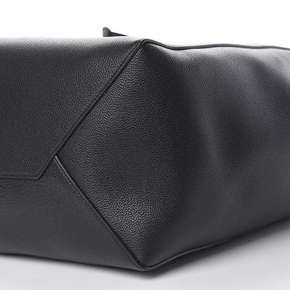 Celine Soft Grained Calfskin Medium Belt Cabas Phantom Black 12 of 13