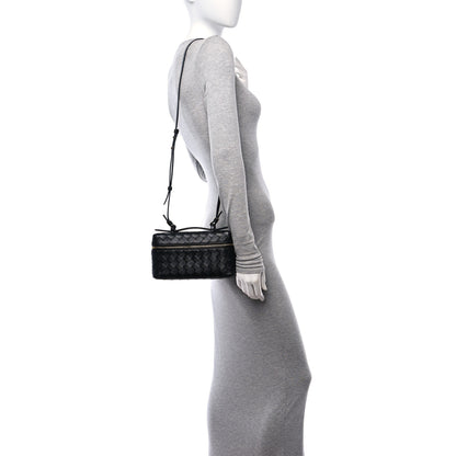 Bottega Veneta Calfskin Intrecciato Bang Bang Vanity Case Black 2 of 12