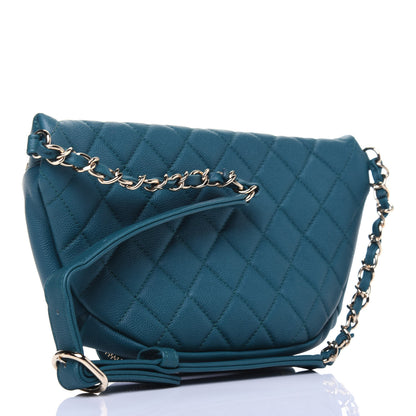 Chanel Caviar Quilted Business Affinity Waist Belt Bag Dark Turquoise 2 of 12