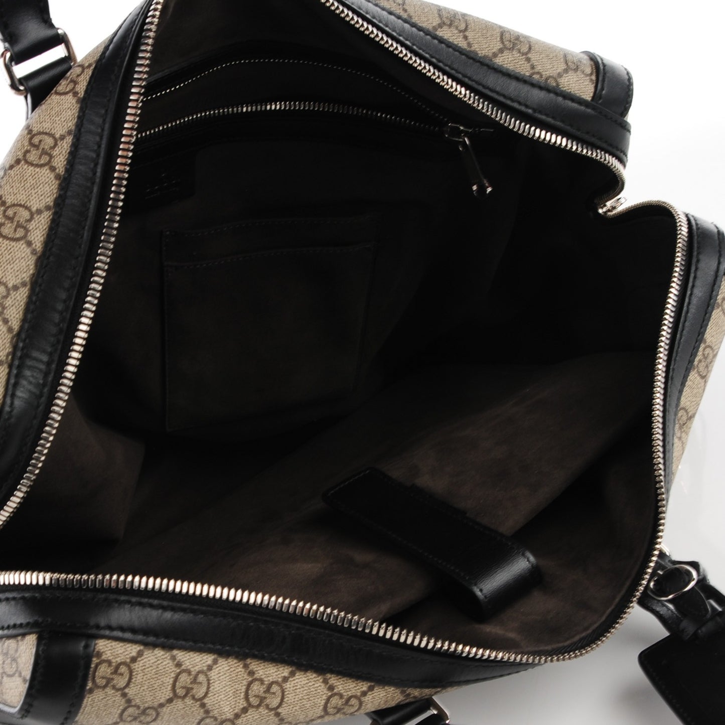 GG Supreme Monogram Eden Briefcase Black