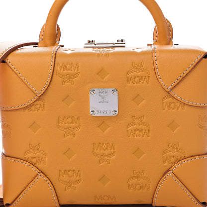 MCM Calfskin Ottomar Monogram Soft Berlin Crossbody Golden Mango 7 of 9