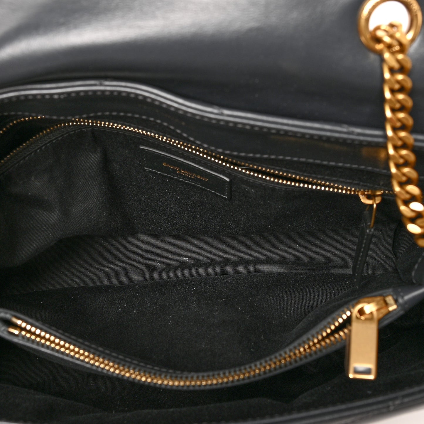 Calfskin Y Quilted Monogram Medium Loulou Chain Satchel Smog