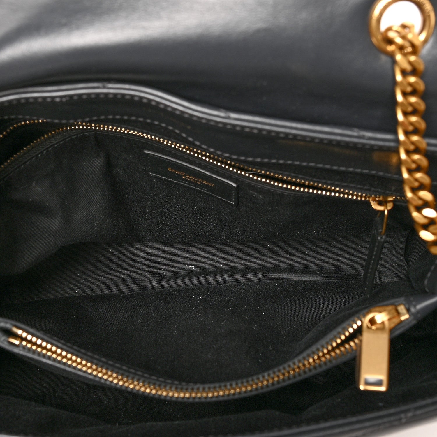 Saint Laurent Calfskin Y Quilted Monogram Medium Loulou Chain Satchel Smog 5 of 10