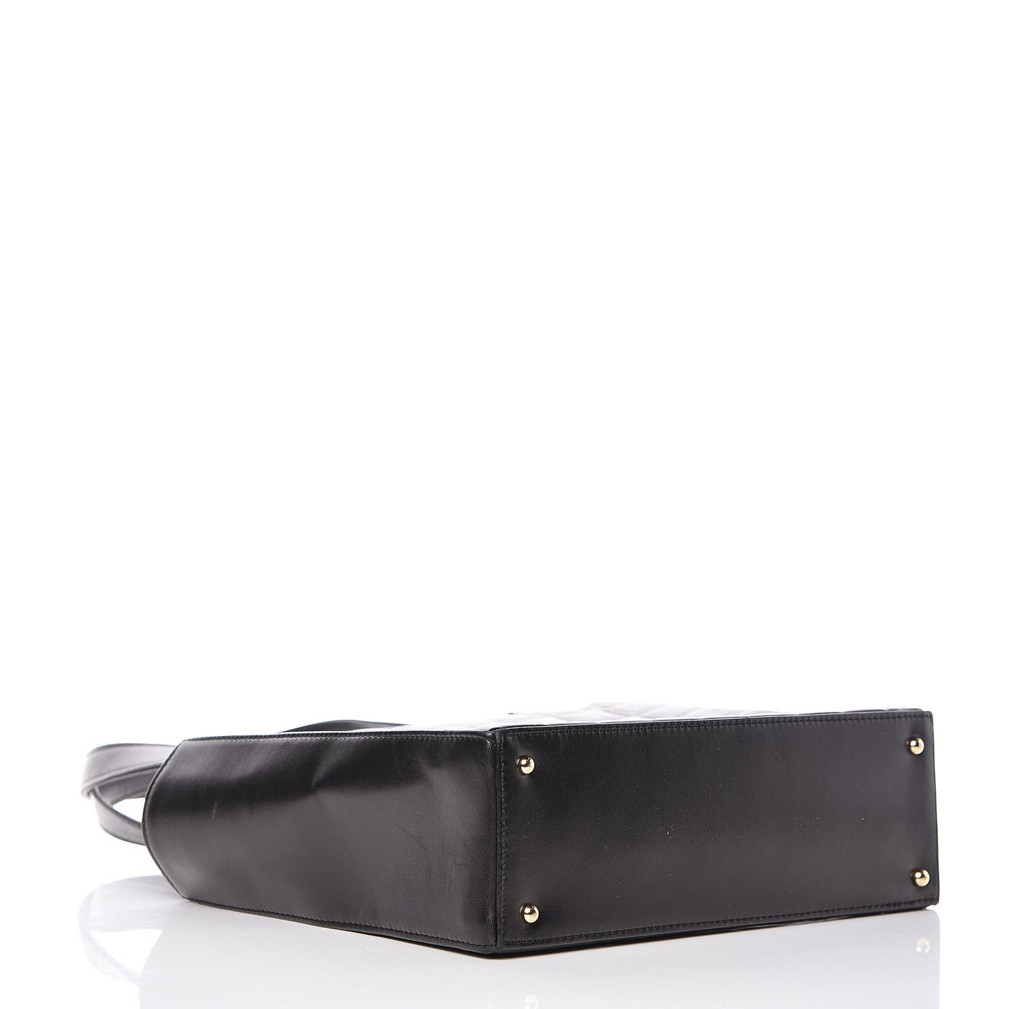 Lambskin Quilted Chocolate Bar Tote Black