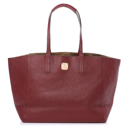 MCM Grained Calfskin Medium Reversible Wandel Tote Ruby 1 of 13