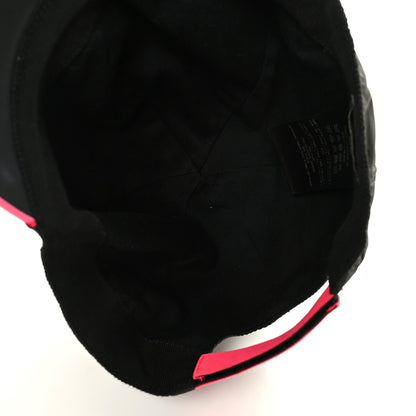 Fendi Nylon Vitello Monster Eyes Baseball Hat 58 Black Pink 6 of 7