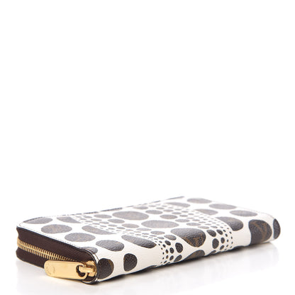 Louis Vuitton Monogram Kusama Pumpkin Dots Zippy Wallet White 4 of 10