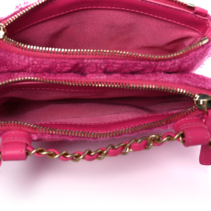 Chanel Wool Tweed Giant Logo Waist Bag Pink 5 of 10