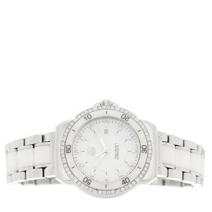 Tag Heuer Stainless Steel Ceramic Diamond 32mm Formula 1 Quartz Watch White WAH1313 2 of 5